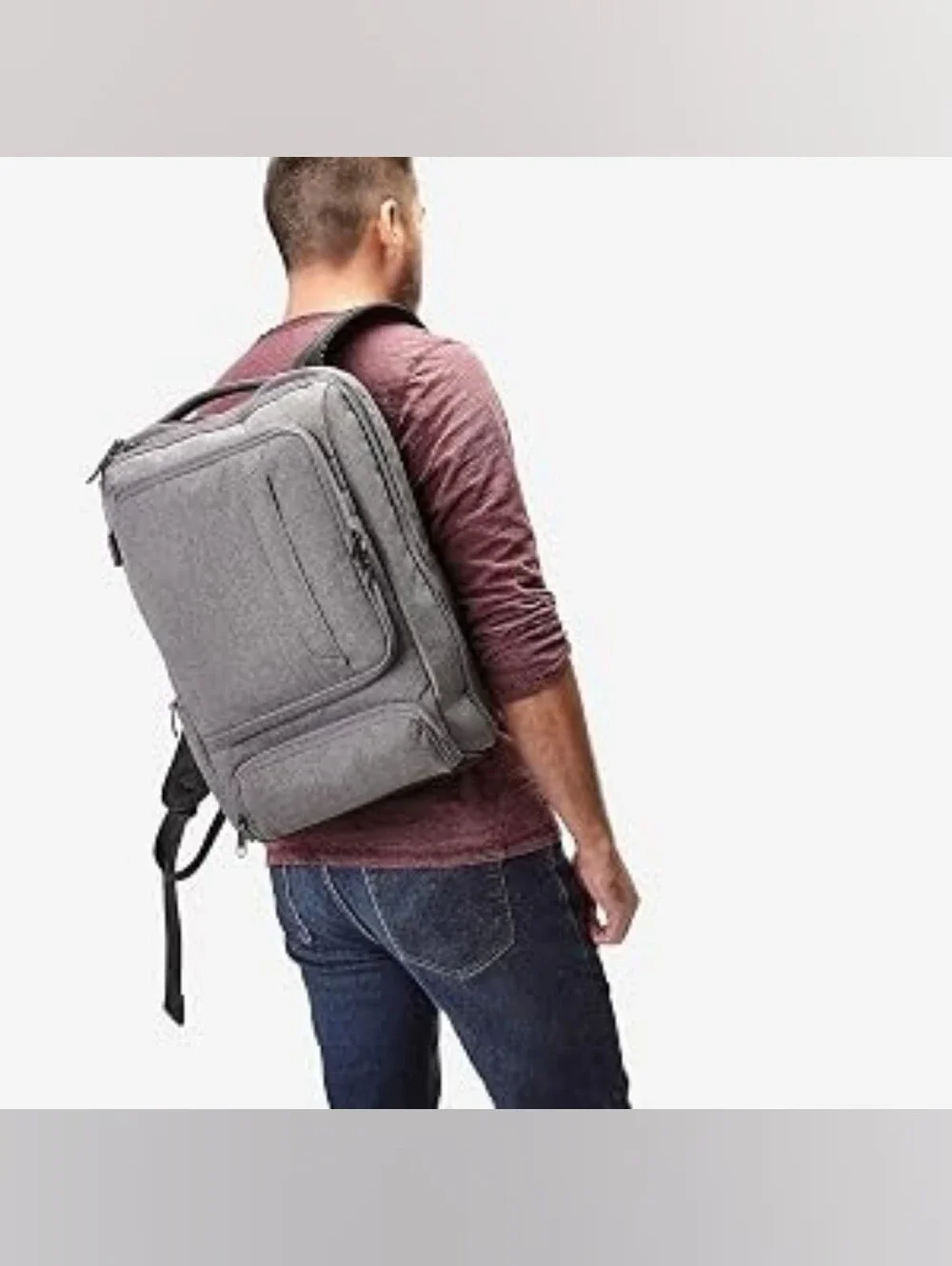 eBags Professional Slim Laptop Backpack in Heathered Gray